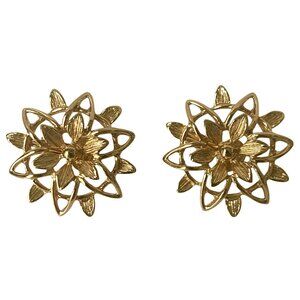 Sarah Coventry Clip-on Earrings Peta-Lure Gold Tone